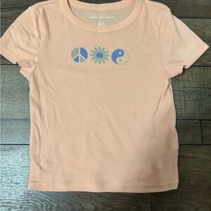 American Eagle Outfitters Orange Short Sleeve Tee